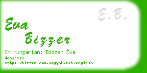 eva bizzer business card