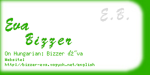 eva bizzer business card